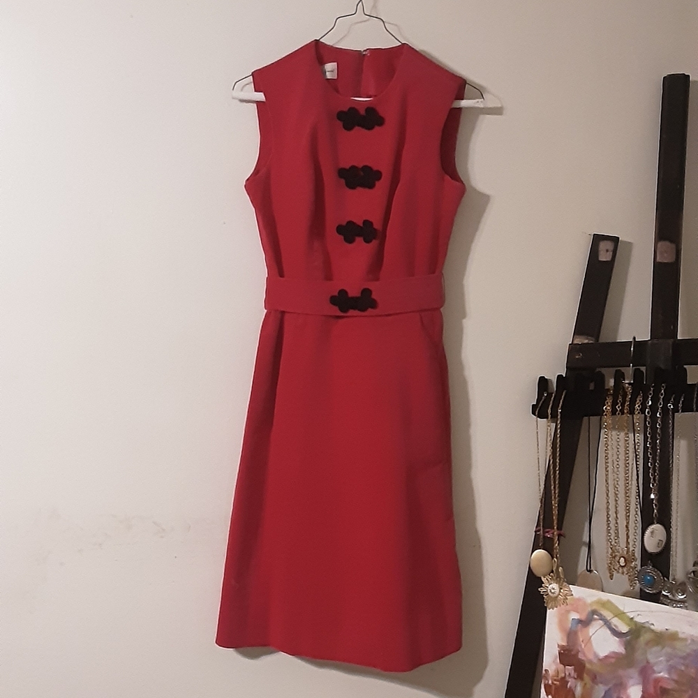 1960's brocaded velvet Midge Grand wiggle dress - Picture 8 of 13